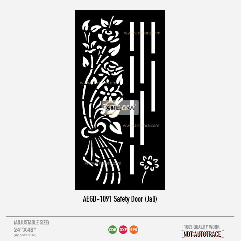 Grill Design Safety Door (Jali) Flower
