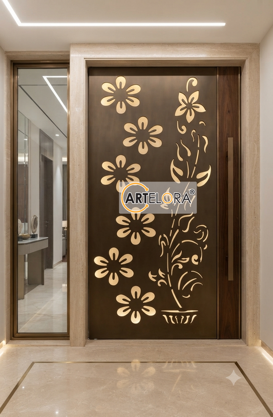 Grill Design Safety Door (Jali) Flower