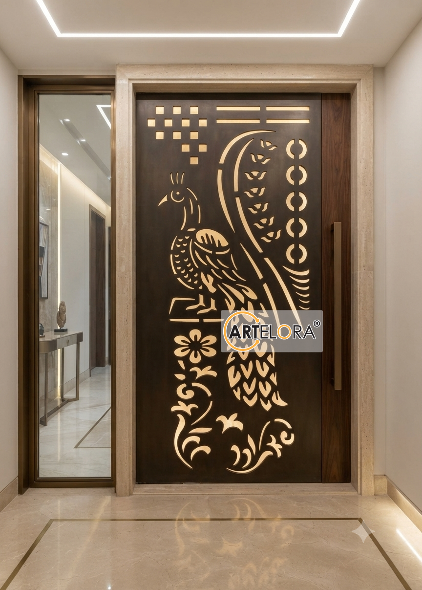 Grill Design Peacock Safety Door (Jali)