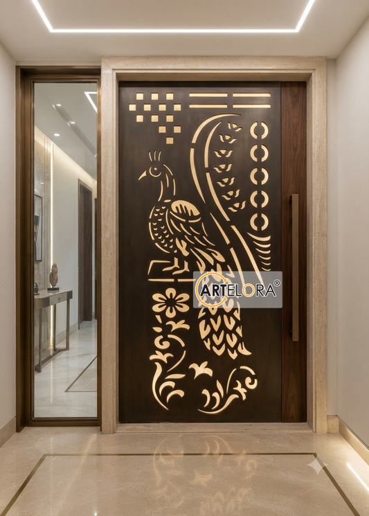 Grill Design Peacock Safety Door (Jali)