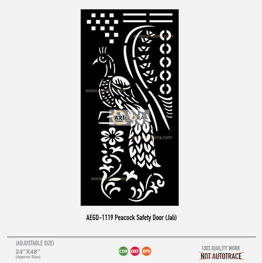 Grill Design Peacock Safety Door (Jali)