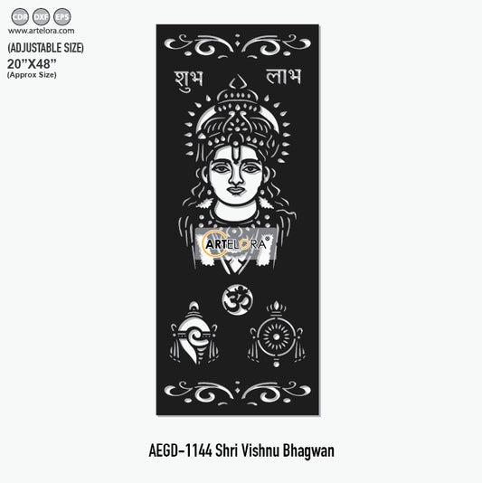 Grill Design Shri Vishnu Bhagwan