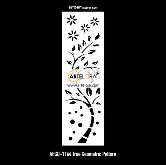 Grill Design Tree Geometric Pattern