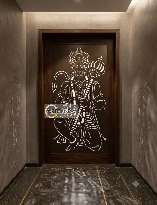 Grill Design Safety Door Shri Hanuman
