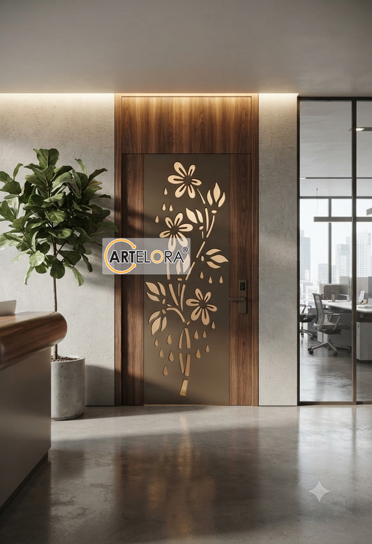 Grill Design Safety Door (Flower)