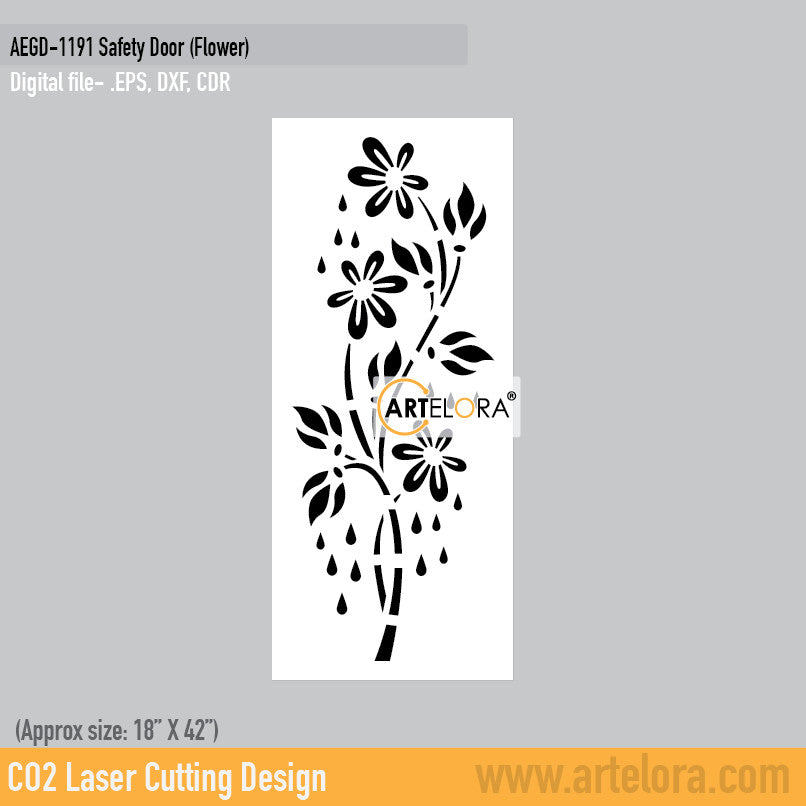 Grill Design Safety Door (Flower)