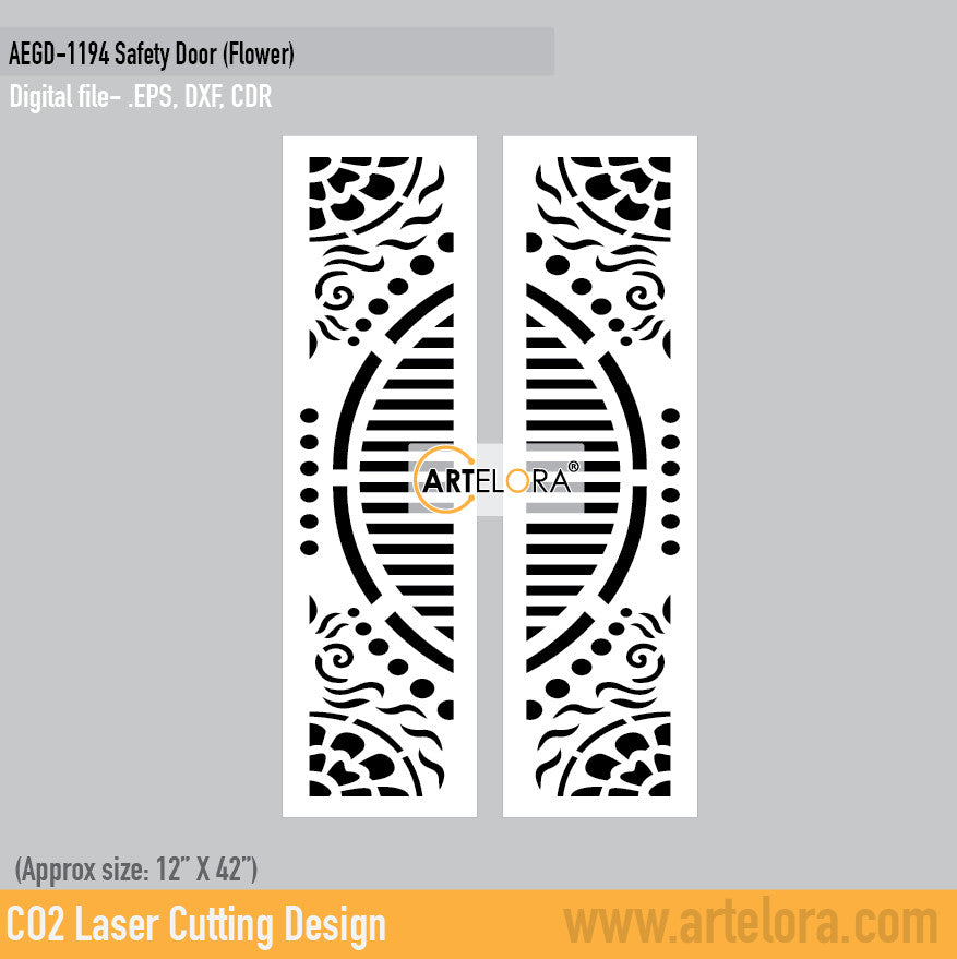 Grill Design Safety Door (Flower)