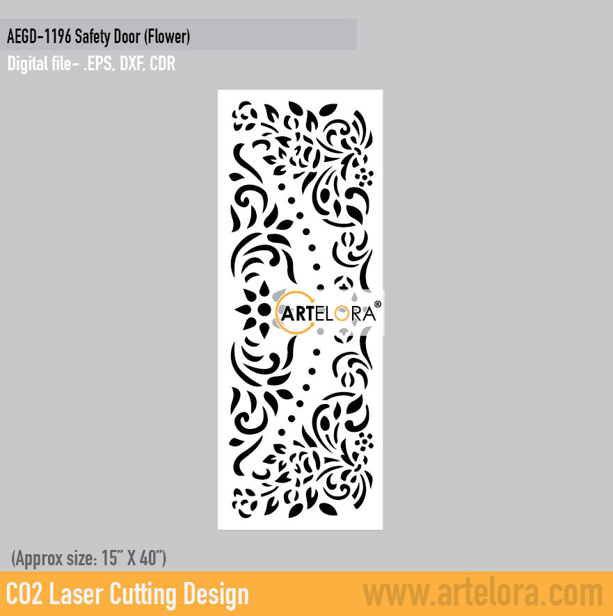 Grill Design Safety Door (Flower)