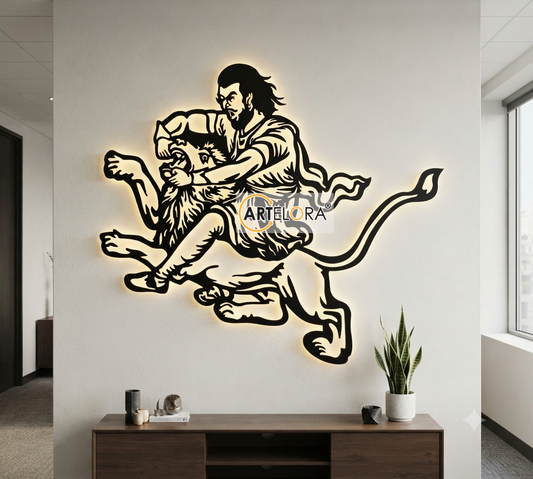 2D Modern Art Chhatrapati Shivaji Maharaj & Lion