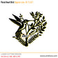 2D Modern Art Floral Heart Bird