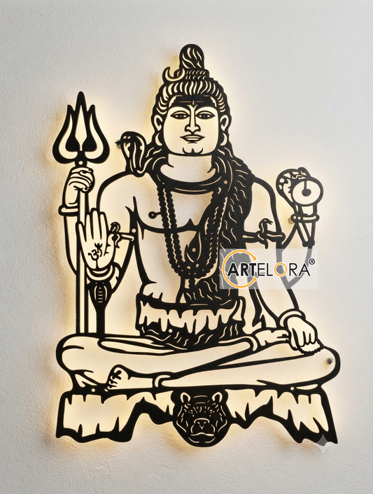 2D Modern Art Shri Nageshwar Jyotirling (Shiv)