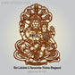 2D Modern Art Shri Lakshmi & Narasimha (Vishnu Bhagwan)