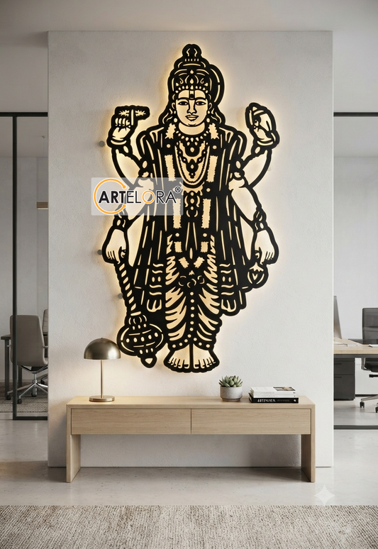 2D Modern Art Shri Vishnu Bhagwan