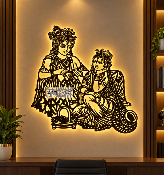 2D Modern Art Radha Krishna