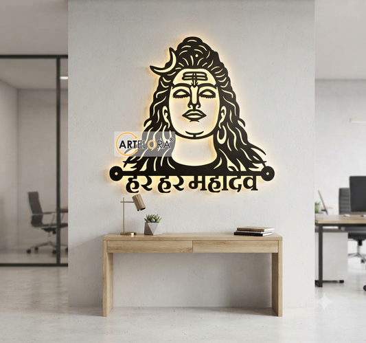 2D Modern Art Har Har Mahadev (Shiv)