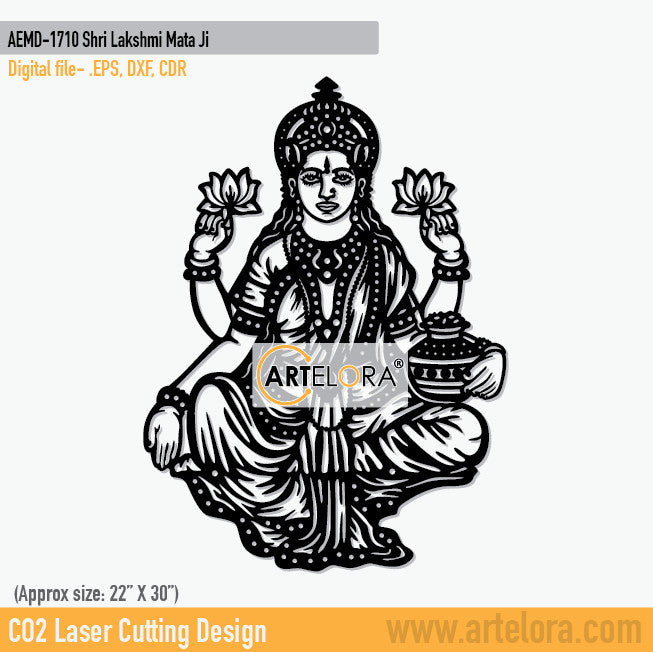 2D Modern Art Shri Lakshmi Mata Ji