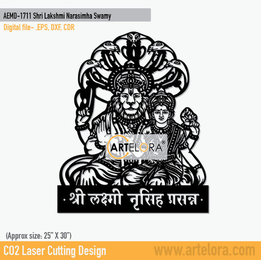 2D Modern Art Shri Lakshmi Narasimha Swamy