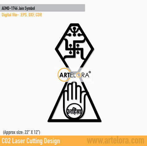 2D Modern Art Jain Symbol
