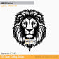 2D Modern Art Lion Face
