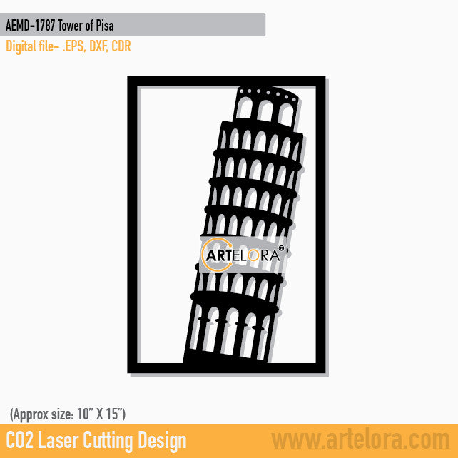 2D Modern Art Tower of Pisa