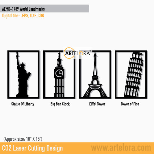 2D Modern Art World Landmarks