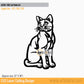 2D Modern Art Cat Metal Art