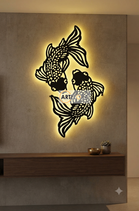 2D Modern Art Fish Metal Art