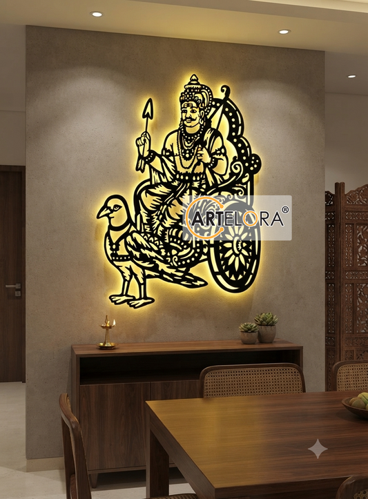 2D Modern Art Shani Dev Metal Art Design
