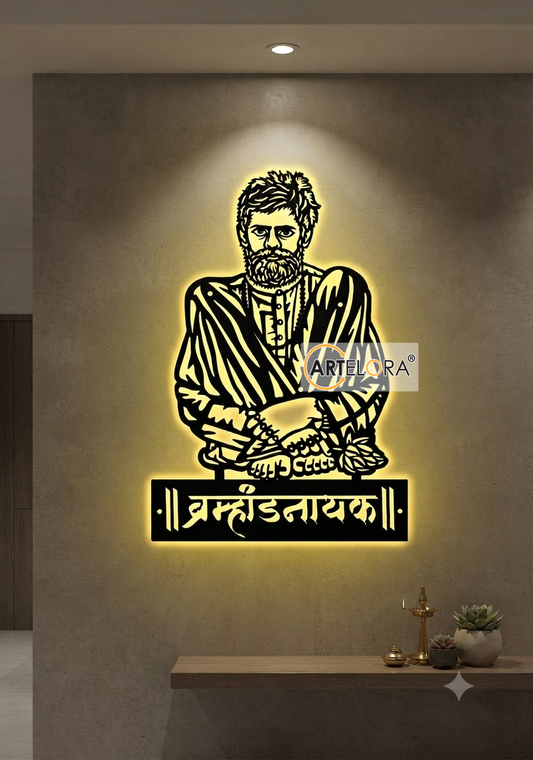 2D Modern Art Shree Sadguru Shankar Maharaj Metal Art Design