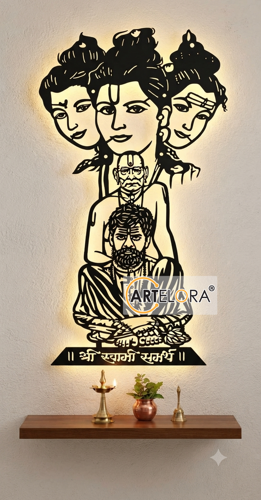 2D Modern Art Shree Sadguru Shankar Maharaj Metal Art Design