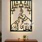 2D Modern Art Elephant Metal Art Design