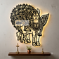 2D Modern Art Kamadhenu Cow Metal Art Design