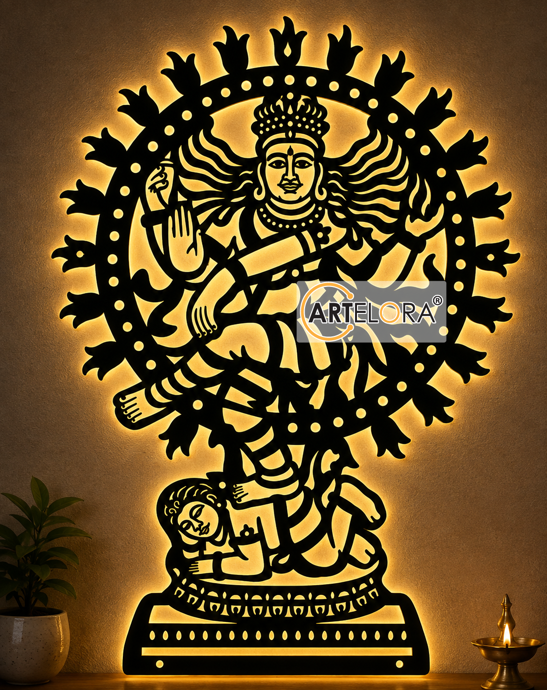 2D Modern Art Nataraja Metal Art Design