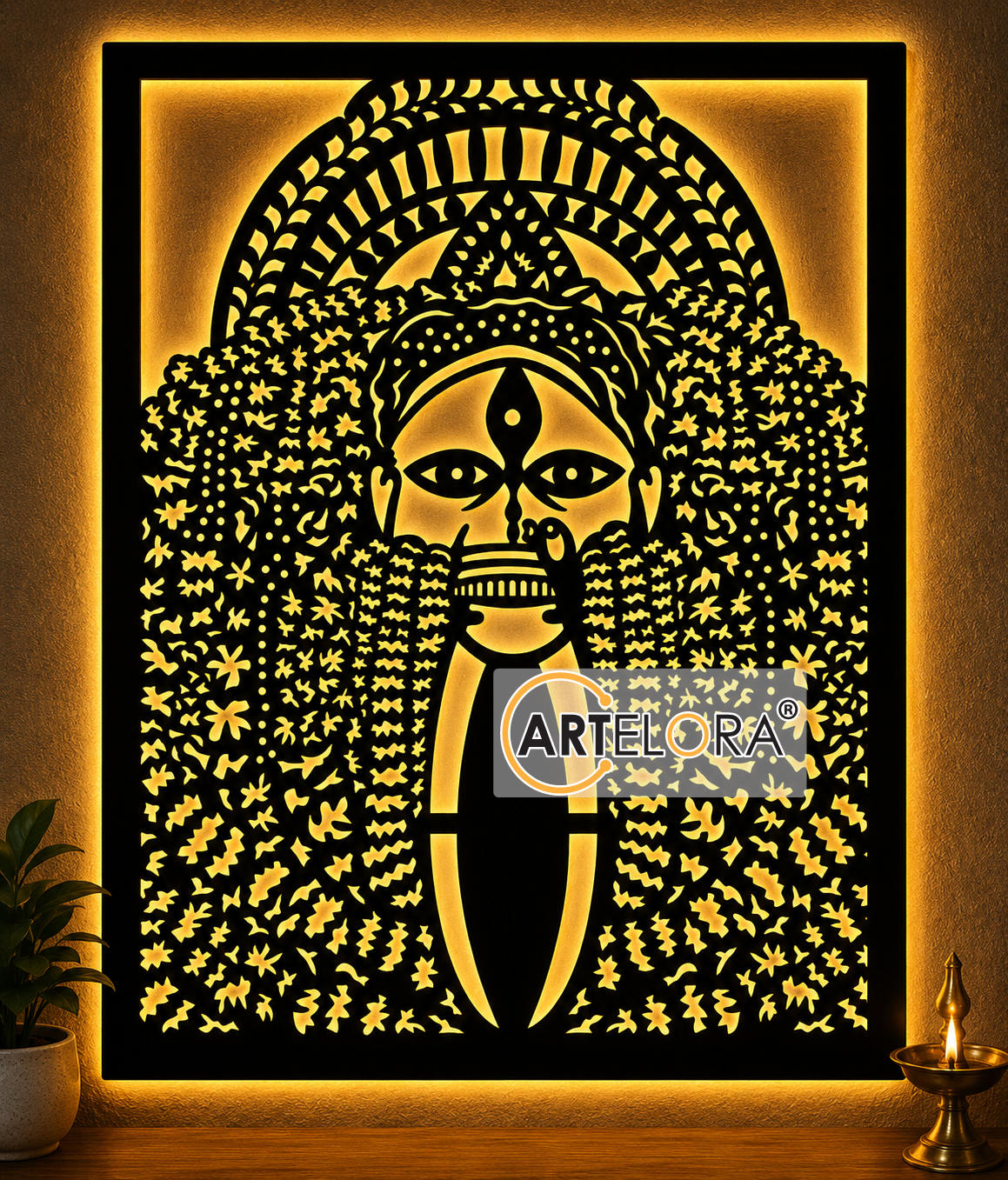 2D Modern Art Kalighat Kali Mata