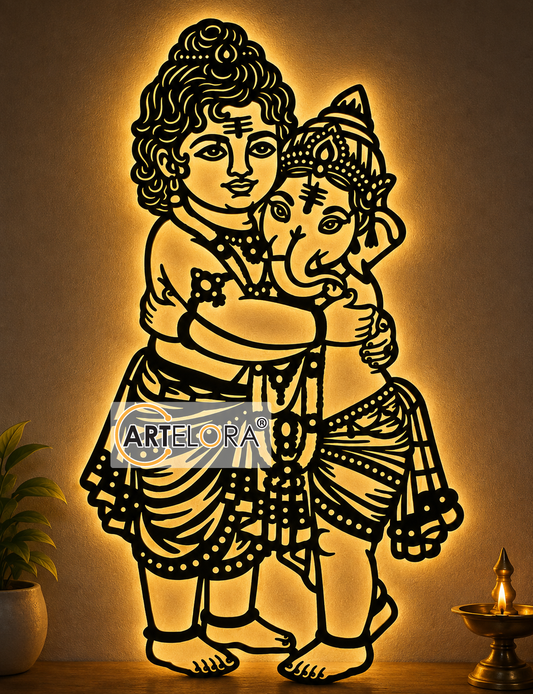 2D Modern Art Shri Ganesha Murugan Swamy