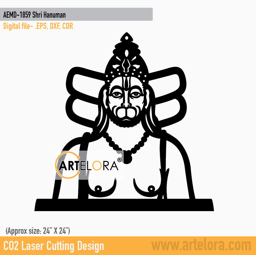 2D Modern Art Shri Hanuman