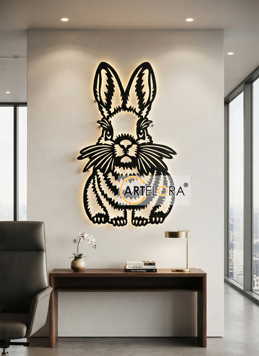 2D Modern Art Rabbit