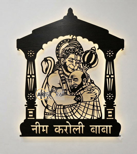 2D Modern Art Hanumanji And Neem Karoli Baba