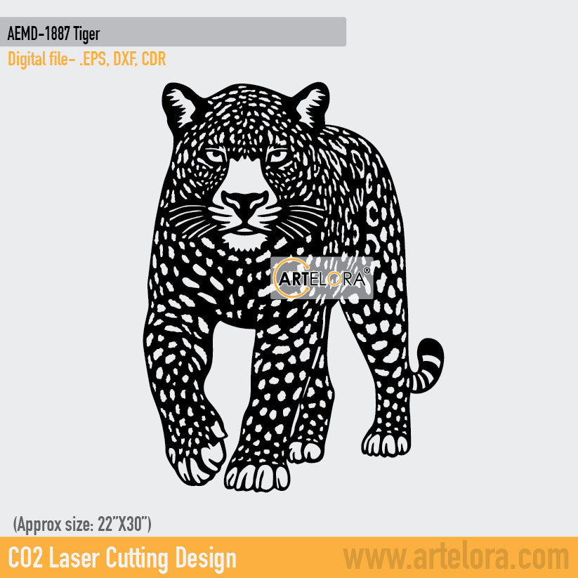 2D Modern Art Tiger Animal