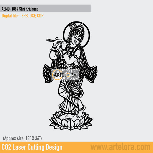 2D Modern Art Shri Krishana