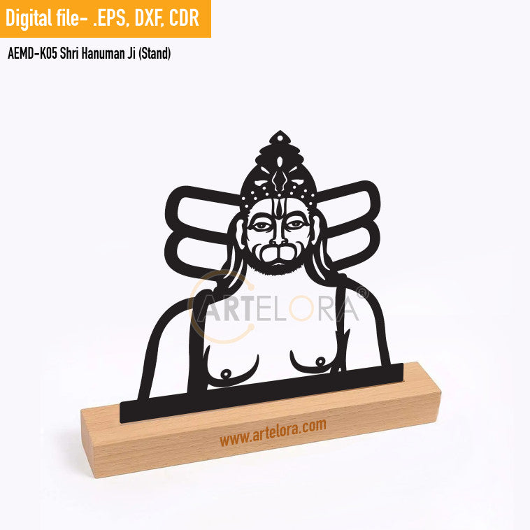 2D Modern Art Shri Hanuman Ji (Stand)
