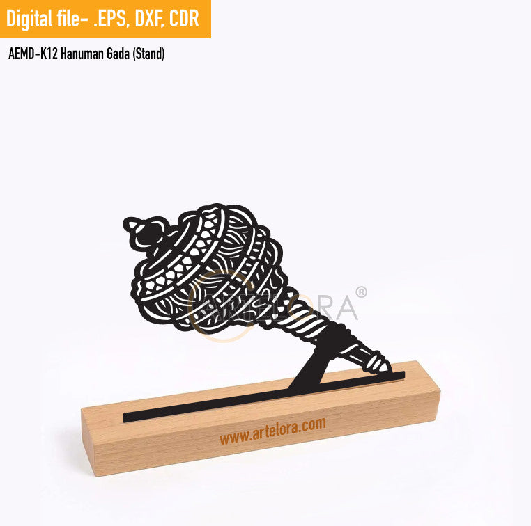 2D Modern Art Hanuman Gada (Stand)
