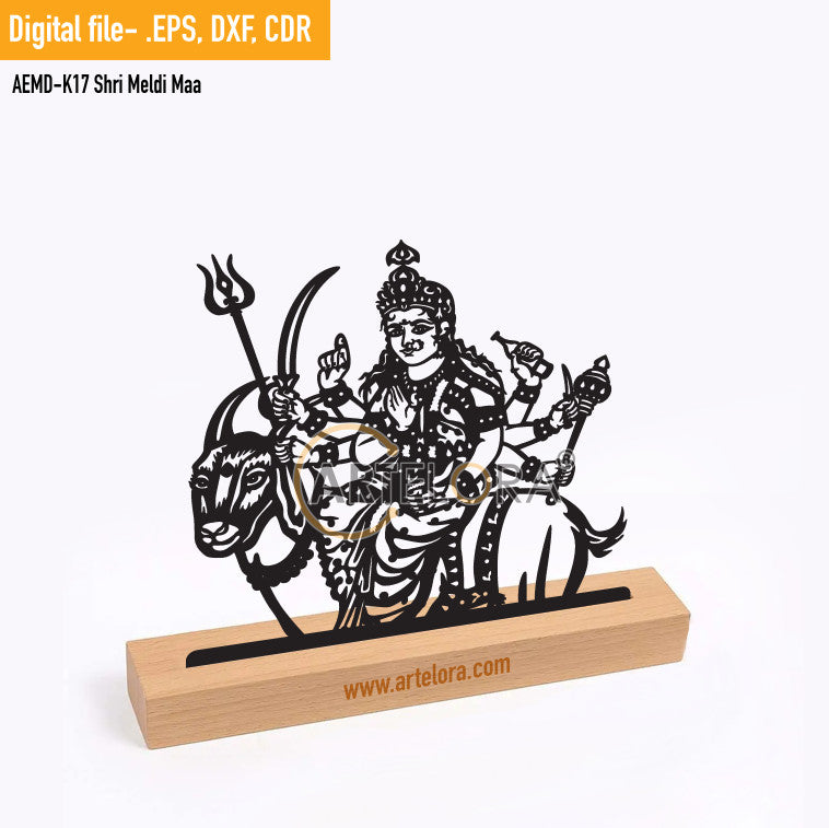 2D Modern Art Shri Meldi Maa