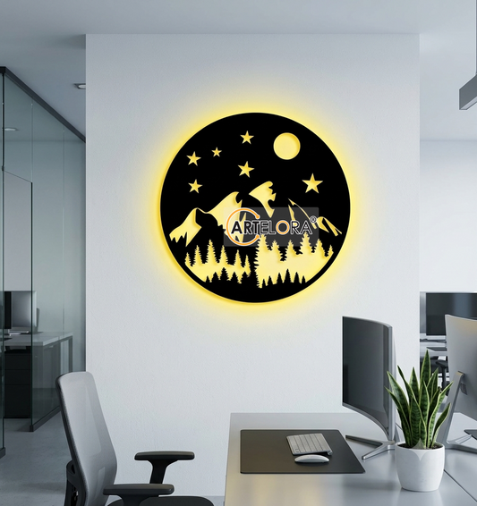2D Modern Art MOON MOUNTAIN