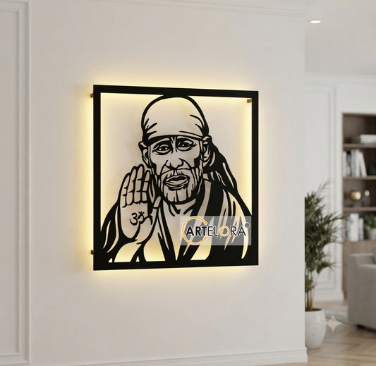 2D Modern Art Sai Baba Shirdi