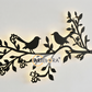 2D Modern Art Bird on Branch Wall Art