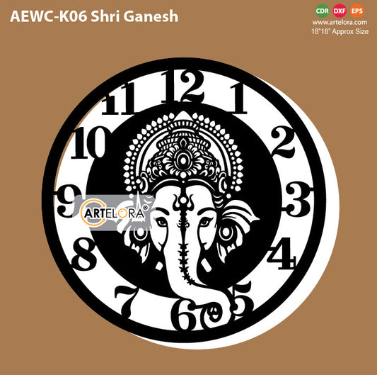 Wall Clock Shri Ganesh