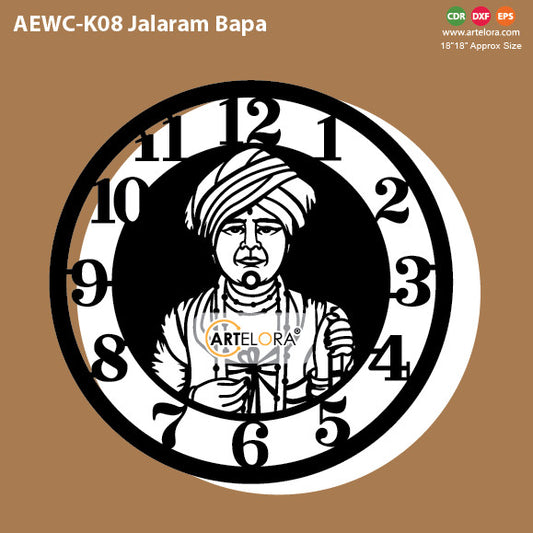 Wall Clock Jalaram Bapa