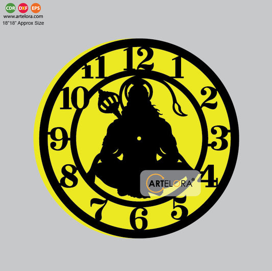 Wall Clock Hanuman