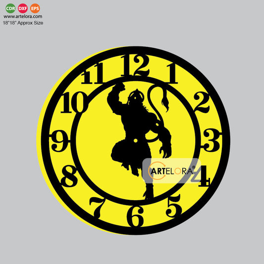 Wall Clock Shri Hanuman